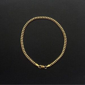 14k yellow gold cuban link 8.25” bracelet 3.50 mm 8.2 grams